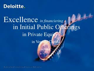 Excellence in financiering