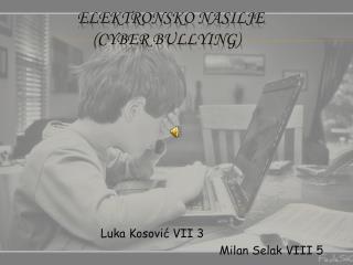 ELEKTRONSKO NASILJE (CYBER BULLYING)