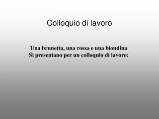 Colloquio di lavoro