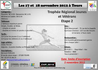 Les 17 et 18 novembre 2012 à Tours