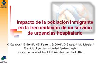Impacto de la población inmigrante en la frecuentación de un servicio de urgencias hospitalario