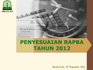 PENYESUAIAN RAPBA TAHUN 2012