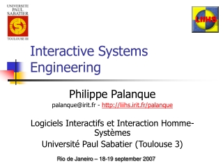 Interactive Systems Engineering
