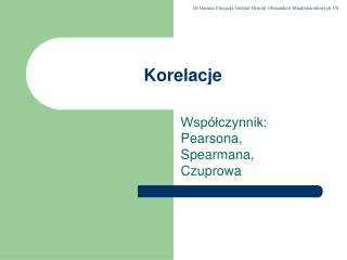 Korelacje