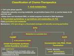 Classification of Chemo-Therapeutics
