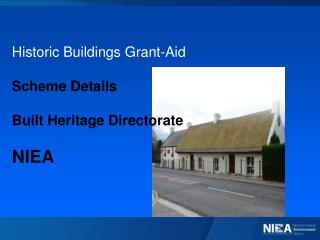 Historic Buildings Grant-Aid Scheme Details Built Heritage Directorate NIEA
