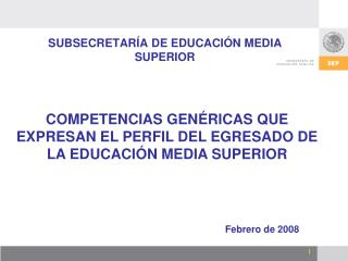 SUBSECRETARÍA DE EDUCACIÓN MEDIA SUPERIOR