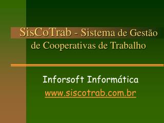 SisCoTrab - Sistema de Gestão de Cooperativas de Trabalho