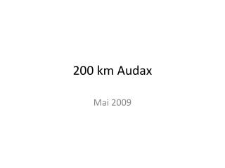 200 km Audax