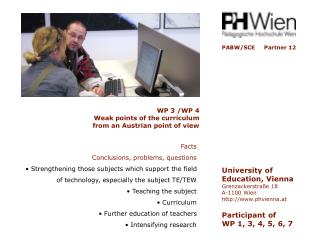 WP 3 /WP 4 Weak points of the curriculum from an Austrian point of view