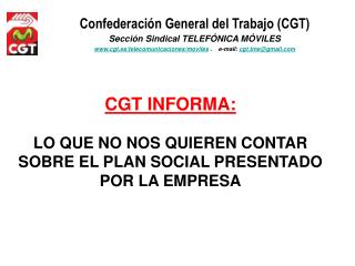 Confederación General del Trabajo (CGT) Sección Sindical TELEFÓNICA MÓVILES