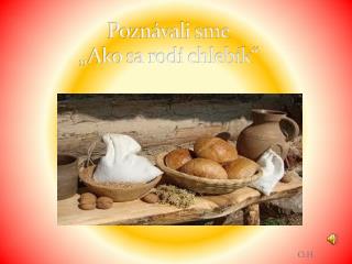 Poznávali sme „Ako sa rodí chlebík“