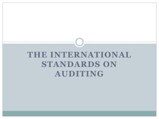 The international standards on auditing