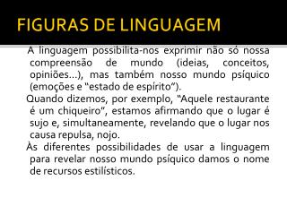 FIGURAS DE LINGUAGEM