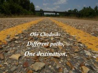 Ohr Chodosh: Different paths, One destination.