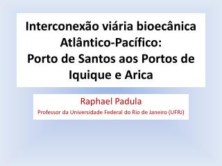 Interconexão viária bioecânica Atlântico-Pacífico: Porto de Santos aos Portos de Iquique e Arica