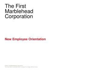 New Employee Orientation