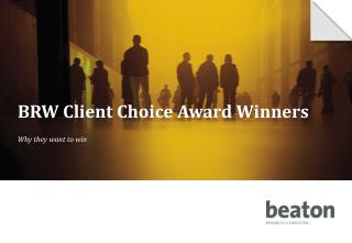 BRW Client Choice Award Winners