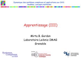 Apprentissage (III)