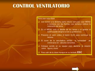 CONTROL VENTILATORIO