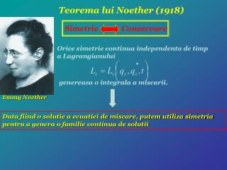 Teorema lui Noether (1918)