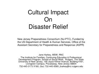 Cultural Impact On Disaster Relief
