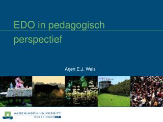 EDO in pedagogisch perspectief