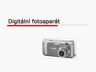 Digitální fotoaparát