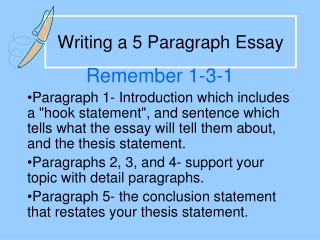 Writing a 5 Paragraph Essay