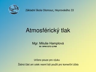 Atmosférický tlak