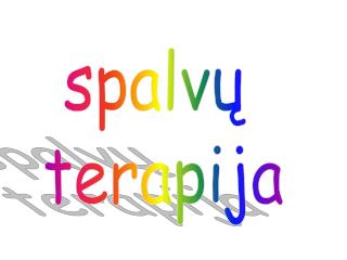 spalvų terapija