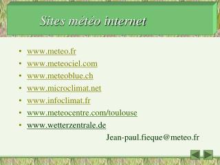 Sites météo internet