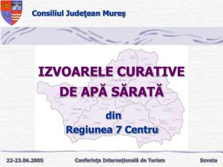 IZVOARELE CURATIVE DE APĂ SĂRATĂ