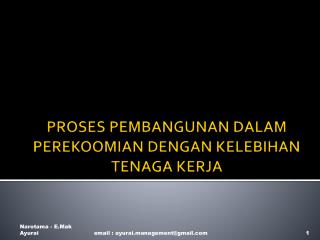 PROSES PEMBANGUNAN DALAM PEREKOOMIAN DENGAN KELEBIHAN TENAGA KERJA