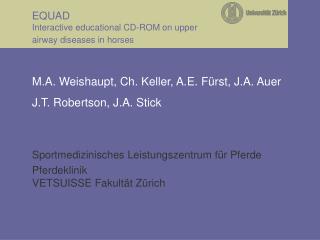 EQUAD Interactive educational CD-ROM on upper airway diseases in horses