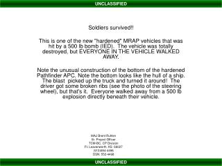 Soldiers survived!!