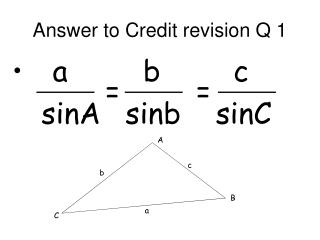 Answer to Credit revision Q 1