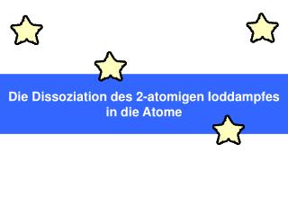 Die Dissoziation des 2-atomigen Ioddampfes in die Atome