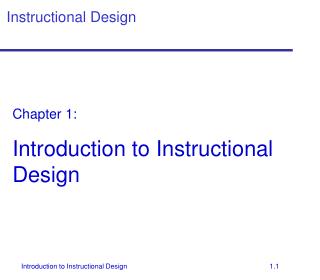 Instructional Design