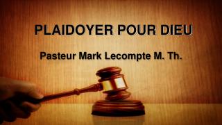 PLAIDOYER POUR DIEU