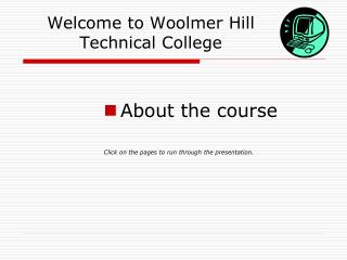 Welcome to Woolmer Hill Technical College