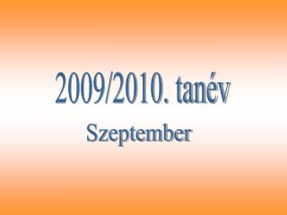 2009/2010. tanév