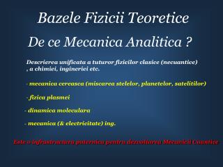 Bazele Fizicii Teoretice