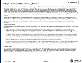 Enterprise Software and Services Industry Overview