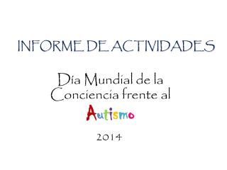 INFORME DE ACTIVIDADES