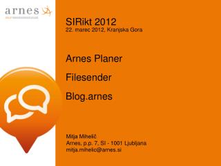 Arnes Planer Filesender Blog.arnes