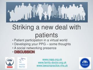 WORKSHOP 4 Striking a new deal with patients