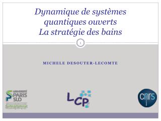 Dynamique de systèmes quantiques ouverts La stratégie des bains