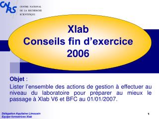 Xlab Conseils fin d’exercice 2006