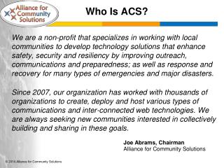Who Is ACS?